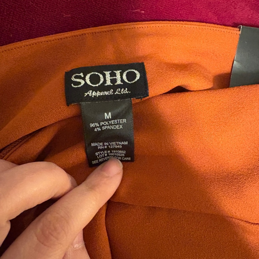 Soho Vibrant Orange Trousers - Picture 2 of 3